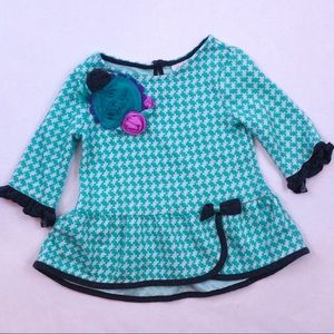 Fancy floral checkered blouse Emily rose size 3T
